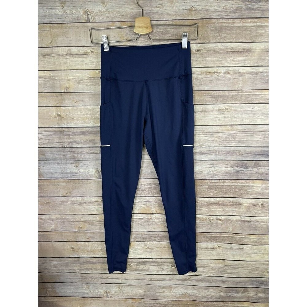 Olacia Women Small Leggings Blue Cell Phone Pocket